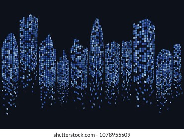 city skyline background vector illustration design