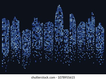 city skyline background vector illustration design