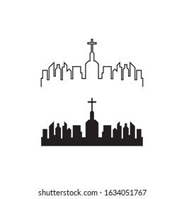 city skyline background vector illustration design