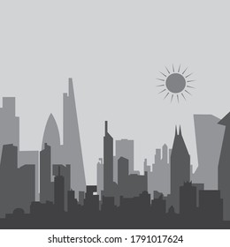 City skyline background vector illustration design template