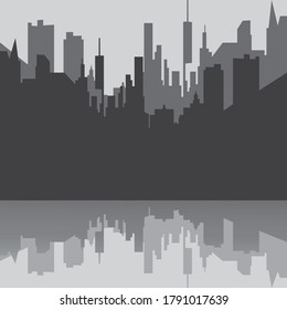 City skyline background vector illustration design template