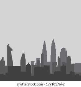 City skyline background vector illustration design template