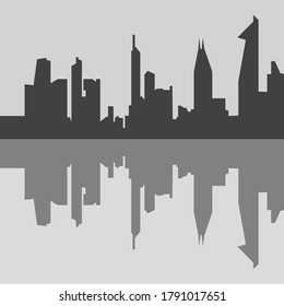 City skyline background vector illustration design template