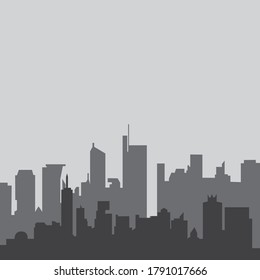 Plantilla de diseño de ilustración vectorial de la línea de horizonte de la ciudad