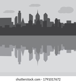 City skyline background vector illustration design template