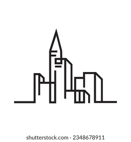 diseño de ilustración vectorial de fondo de horizonte de ciudad