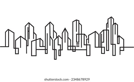 diseño de ilustración vectorial de fondo de horizonte de ciudad