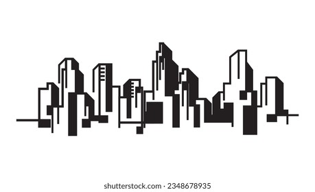 diseño de ilustración vectorial de fondo de horizonte de ciudad