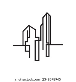 diseño de ilustración vectorial de fondo de horizonte de ciudad