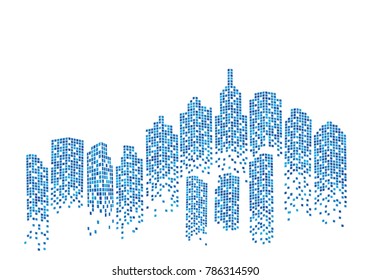 City skyline background vector illustration
