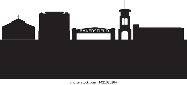 city skyline of Bakersfield in united states