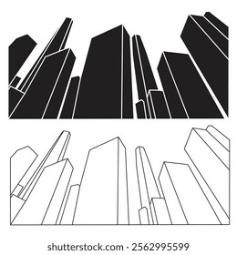 city skyline building vector illustration