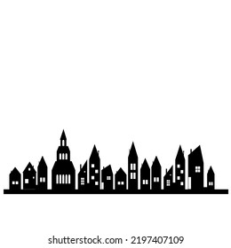 City skyline. Buildings silhouette cityscape.