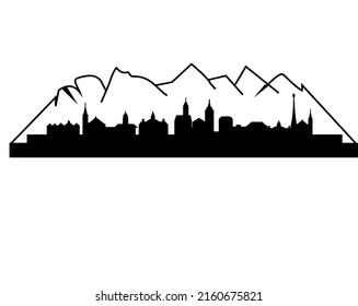 City Skyline of Chur, Switzerland