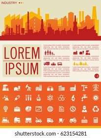 City Skyline Construction Illustration