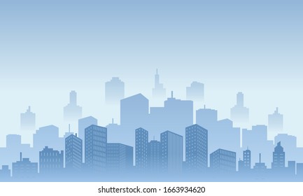 City Skyline Daytime Urban Landscape Stock Vector (Royalty Free ...