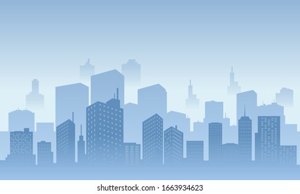 City skyline in the daytime. Urban landscape