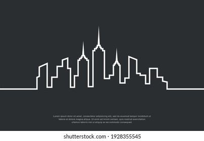 city skyline design template. vector illustration.