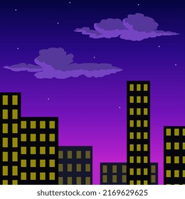 A city skyline, highly stylized. vector.