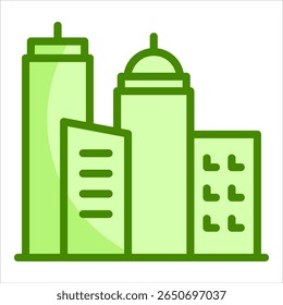 City Skyline Icon Element For Design