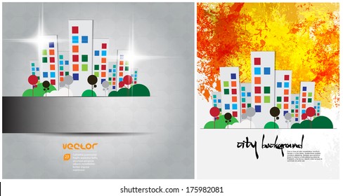 City skyline. illustration 
