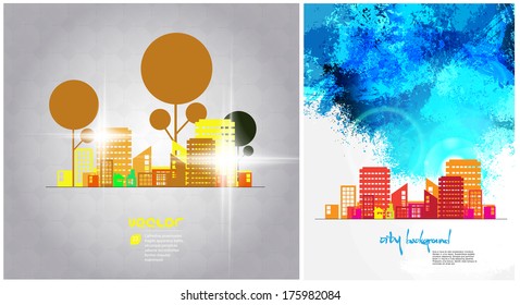 City skyline. illustration 