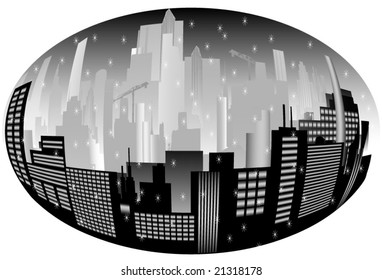 City skyline illustration