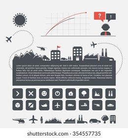 City skyline infographics