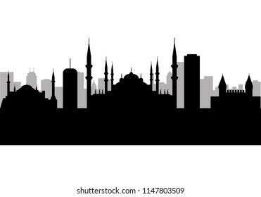 city skyline of istanbul