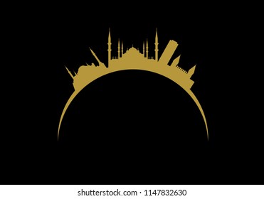 city skyline of istanbul