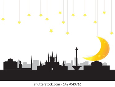 city skyline of jakarta in indonesia