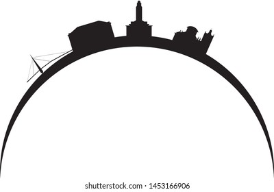 city skyline of Le Havre in France