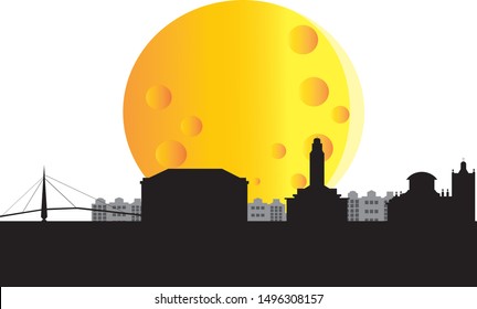 city skyline of Le Havre in France