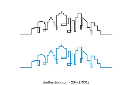 ilustración vectorial de la línea de horizonte de la ciudad, fondo de la línea de horizonte de la ciudad