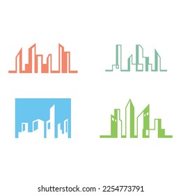 City Skyline Logo. Modern City Skyline Logo Design Vector Illustration.