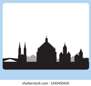  city skyline of nuremberg in germany