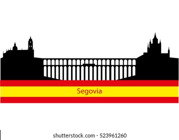 City skyline of segovia spain