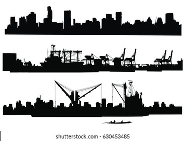 City skyline silhouette