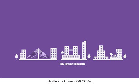 City Skyline Silhouette Background Vector