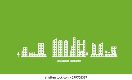 City Skyline Silhouette Background Vector