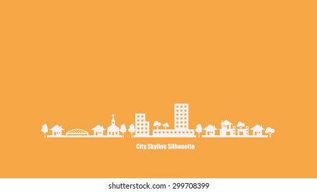 City Skyline Silhouette Background Vector