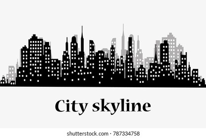 City skyline silhouette background. Vector illustration