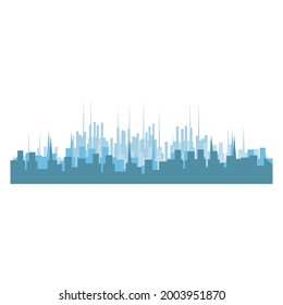 City skyline silhouette building vector illustration architecture. Cityscape skyline skyscraper tower landscape city. Urban downtown panorama america landmark. Town exterior horizontal metropolis