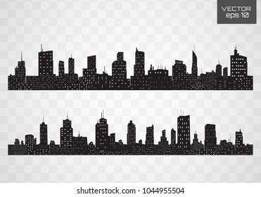 	
City skyline.The silhouette of the city in a flat style. Modern urban landscape.vector illustration.Set of vector city silhouette and elements for design.