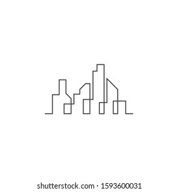 City skyline, city silhouette logo  icon vector illustration