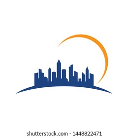 City skyline, city silhouette vector illustration in flat design