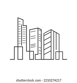 City skyline, city silhouette vector illustration in flat design