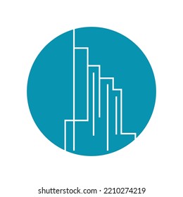 City skyline, city silhouette vector illustration in flat design