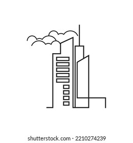 City skyline, city silhouette vector illustration in flat design