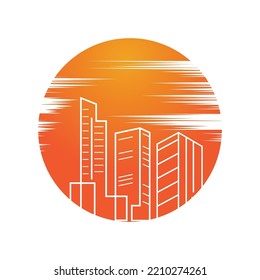 City skyline, city silhouette vector illustration in flat design